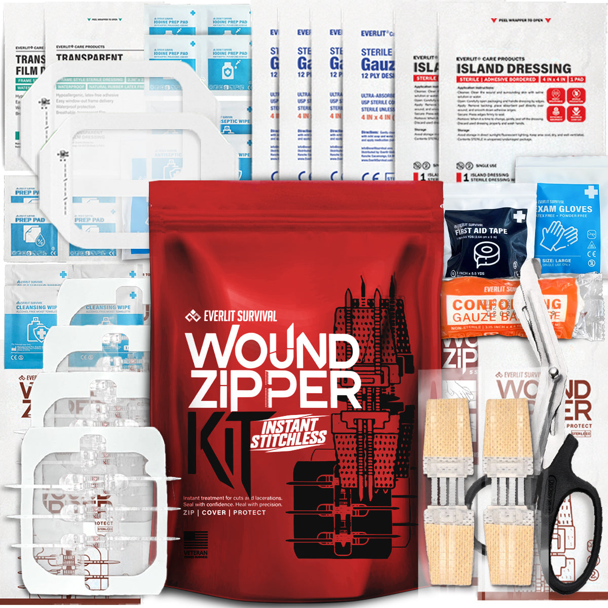 Wound Closure Kit, 6-Zip Complete Kit