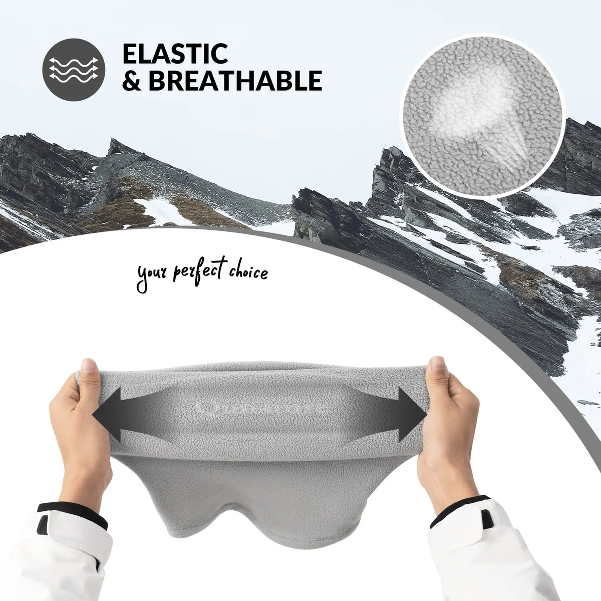 Double-Sided Fleece Integrated Face and Neck Warmer for Ultra Comfort