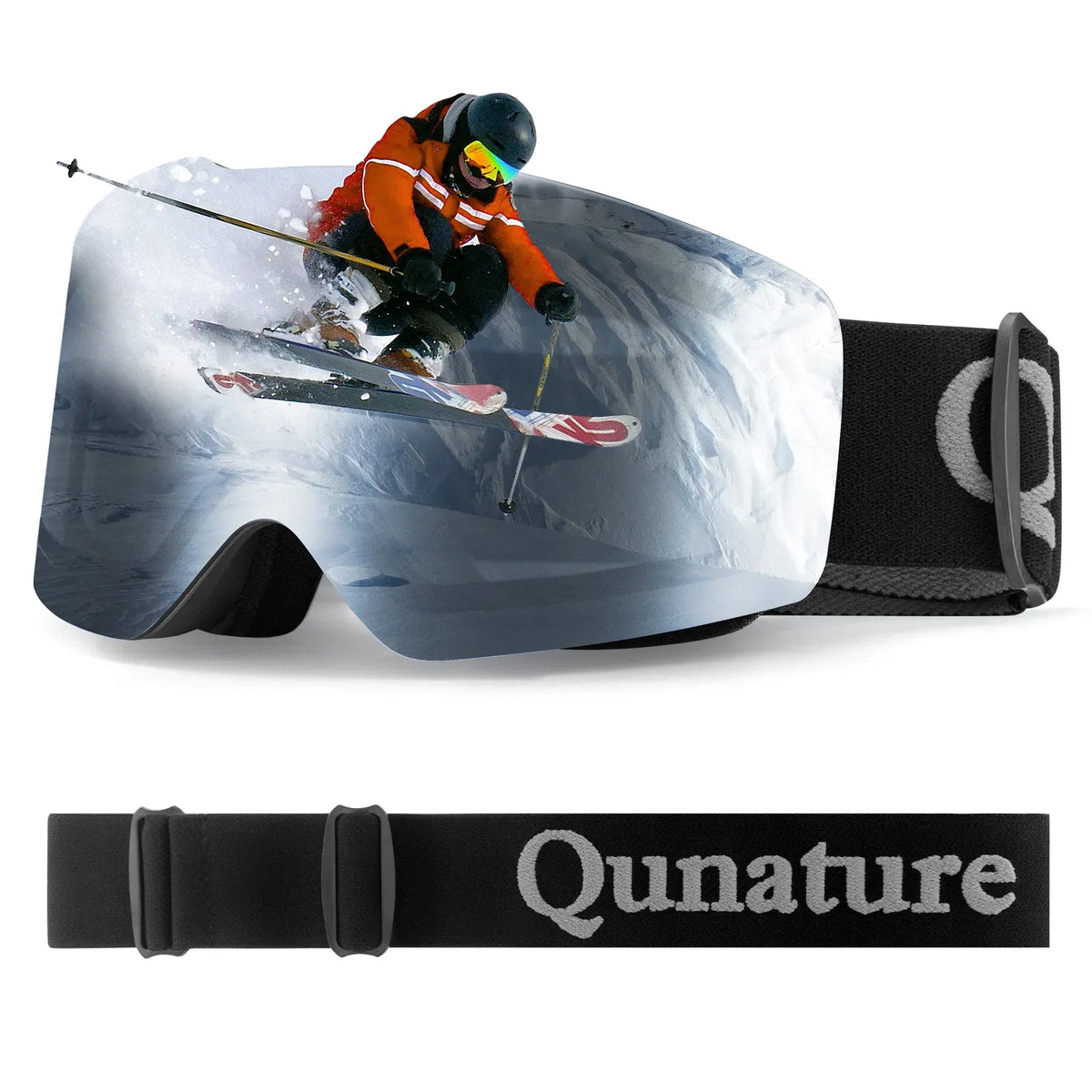 Frameless Anti-fog Ski Goggles with UV400 Protection