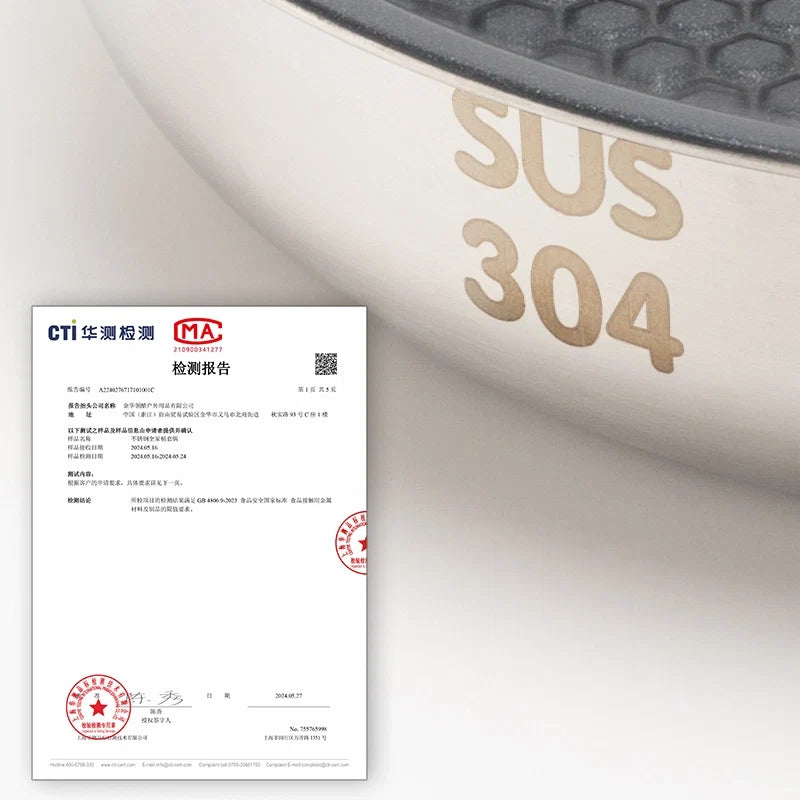 Non-Stick Stainless Steel Frying Pan with Detachable Handle