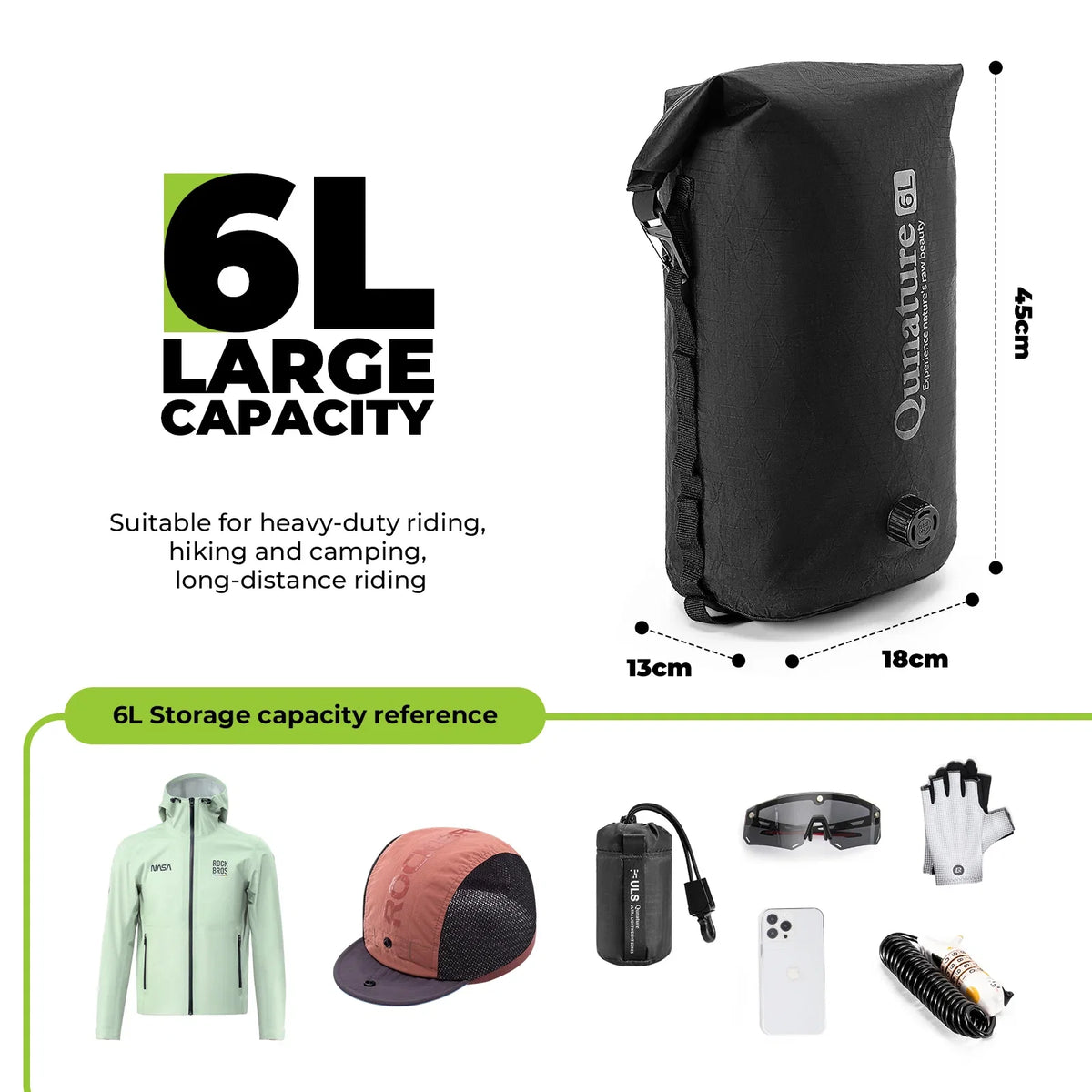 Waterproof Compression Bag for Bikepacking 6L/12L