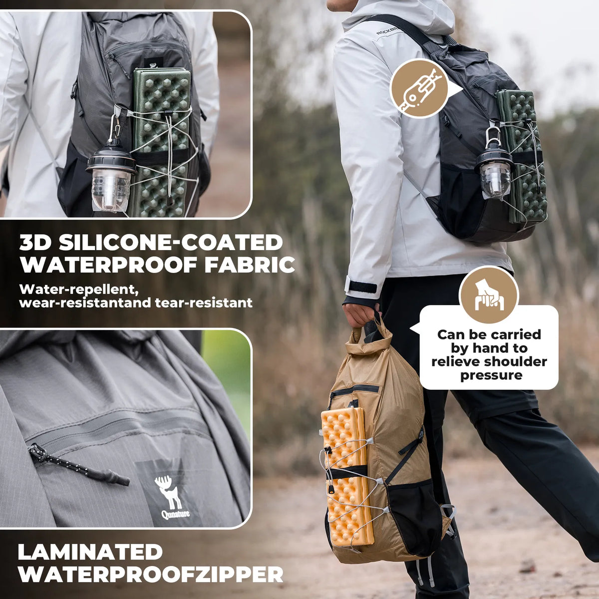 20L Waterproof Foldable Hiking Backpack