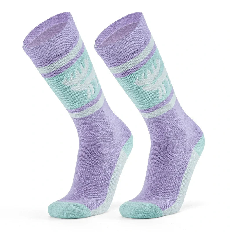Wool Ski Socks with Winter Warmth and Shock Absorption