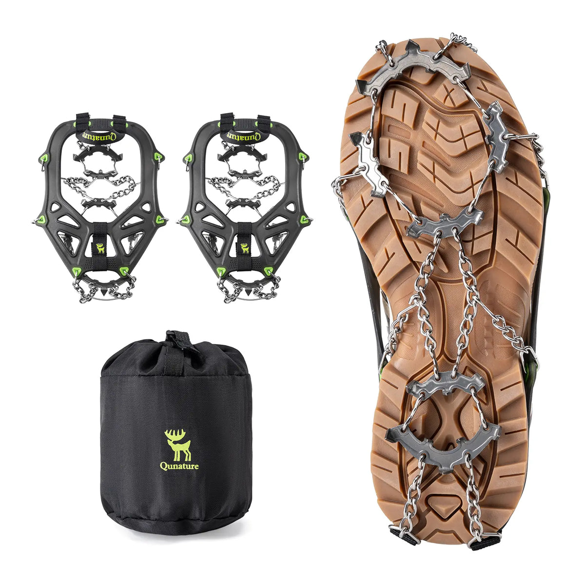 22-Spike Stainless Steel Crampons for Shoes & Boots