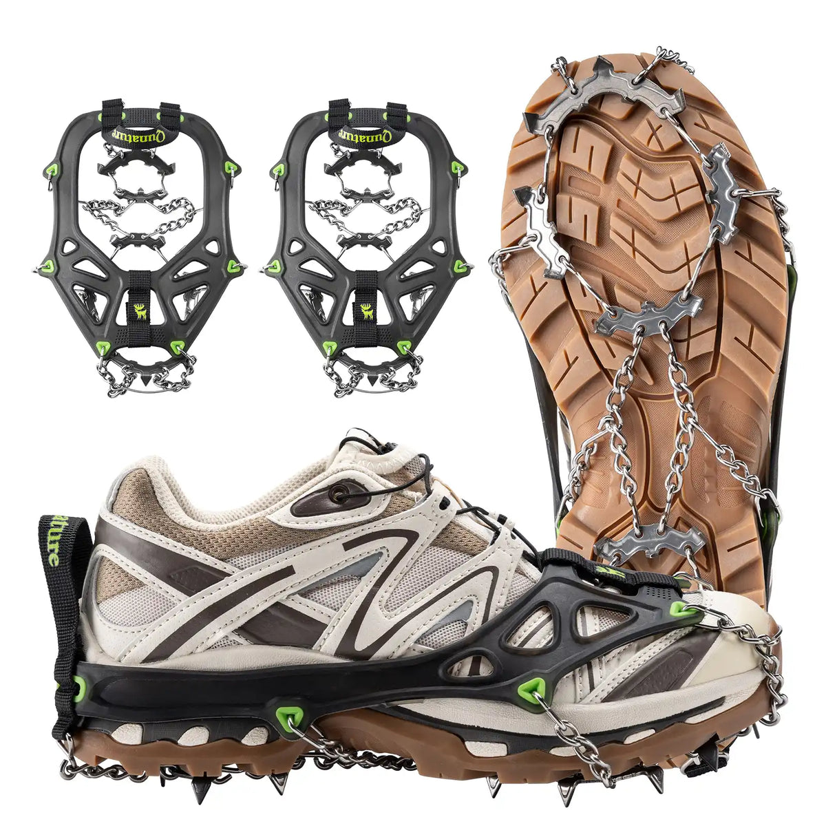 22-Spike Stainless Steel Crampons for Shoes & Boots