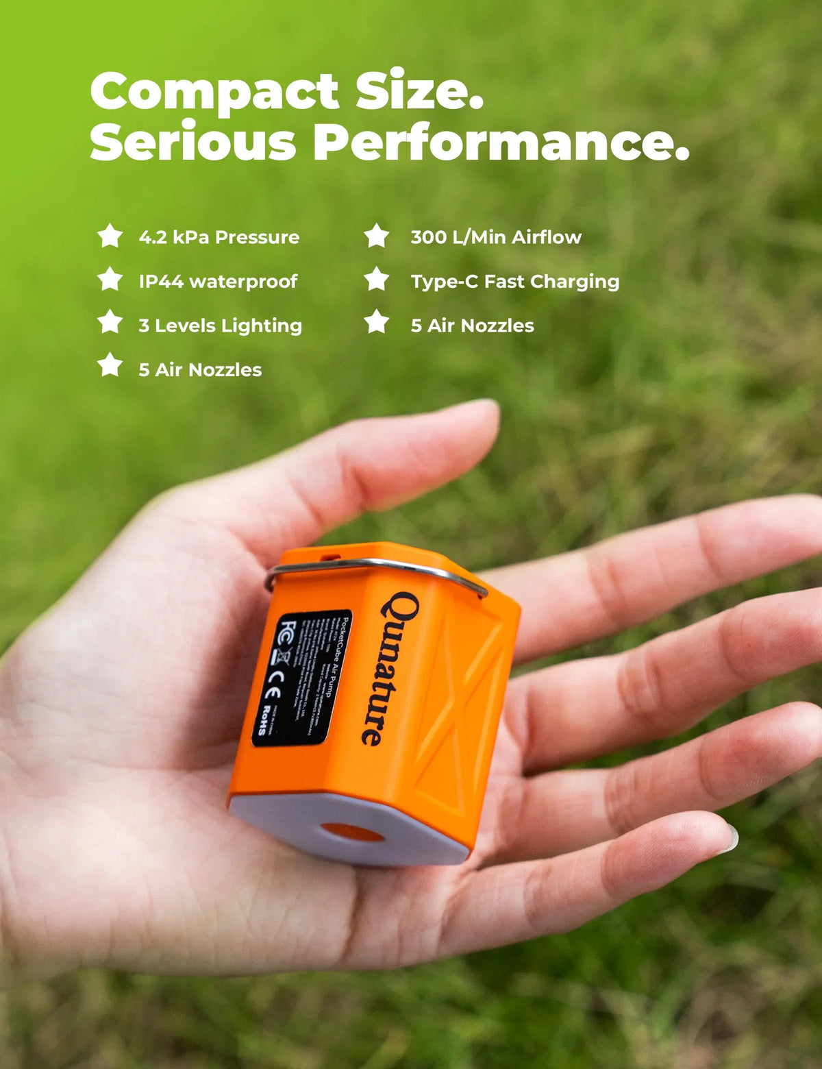 4.2 kPa Mini Air Pump with 800 mAh Battery & LED
