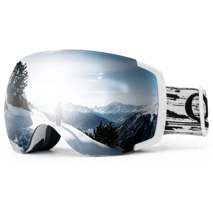 Anti-Fog Ski Goggles with UV400 Double-Layer Lenses