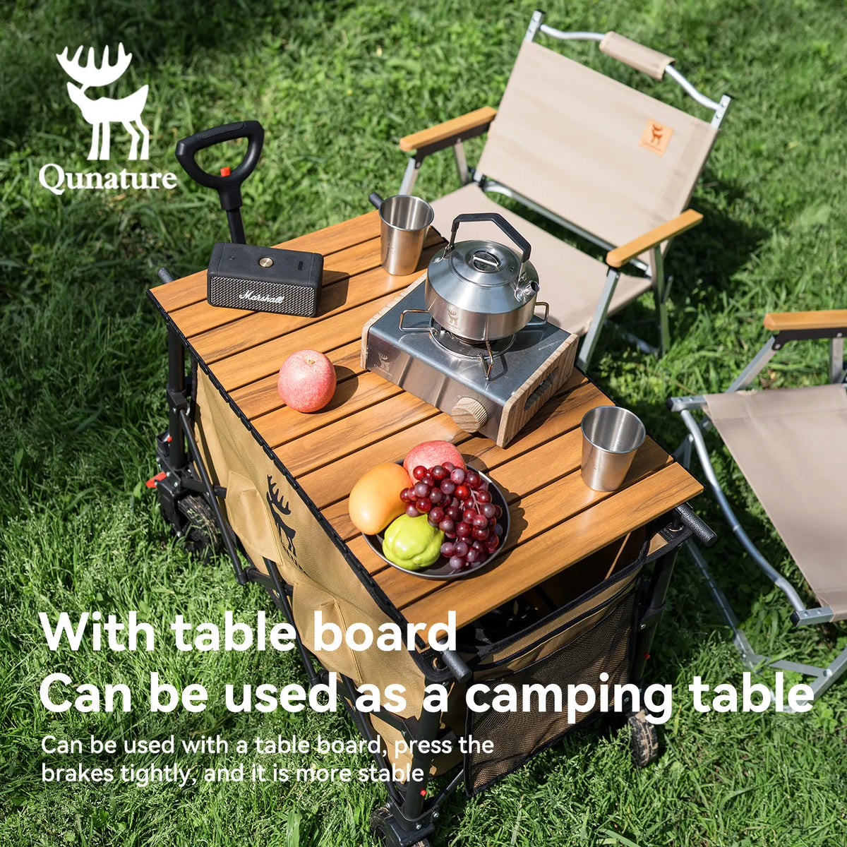 220 lb Foldable Utility Wagon with 360° Swivel Wheels