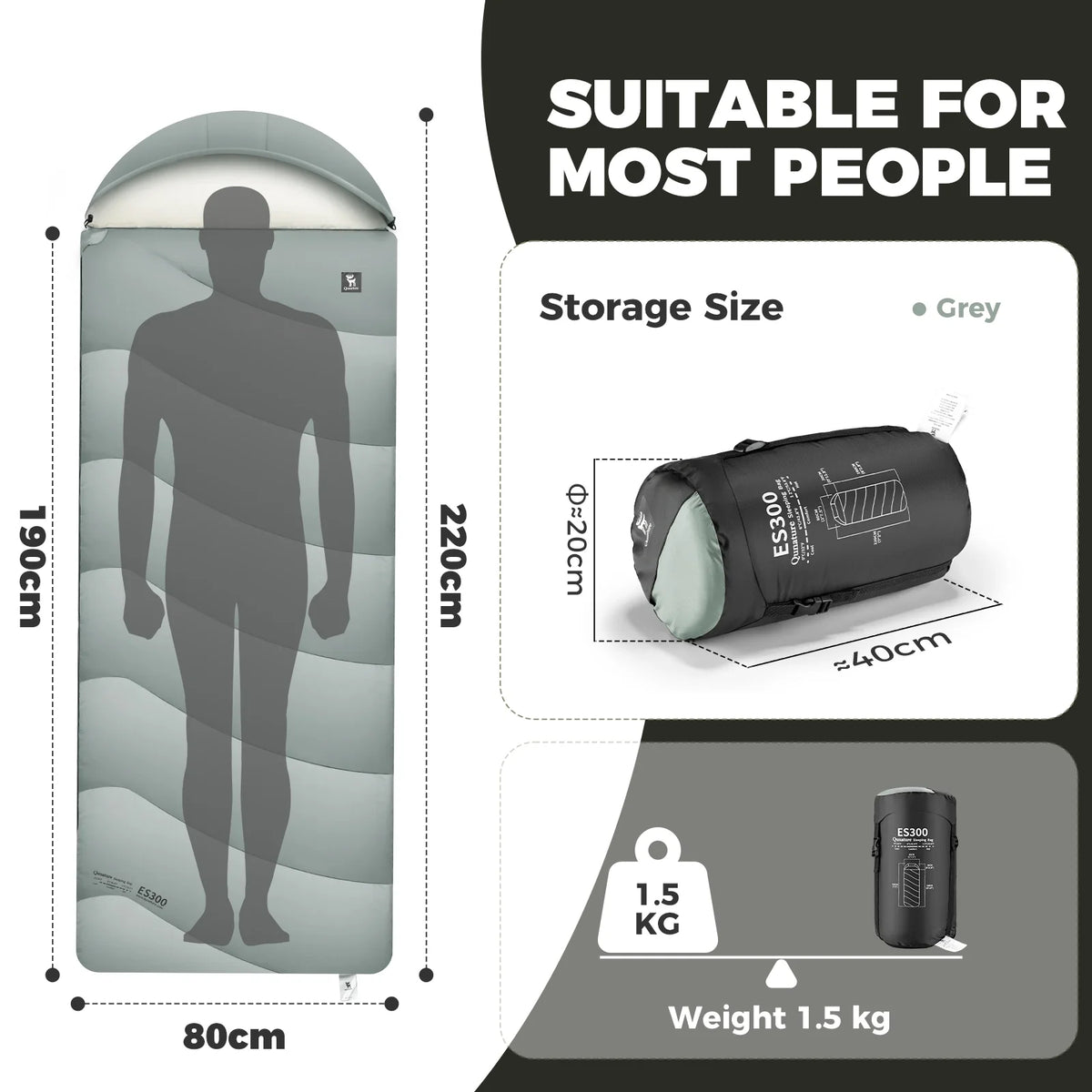Cotton Backpacking Sleeping Bag with Compression Sack