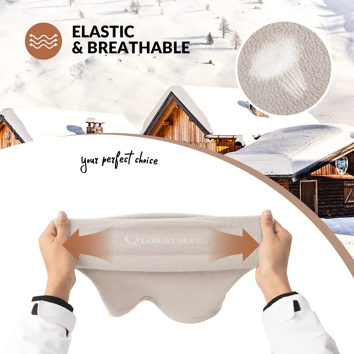Double-Sided Fleece Integrated Face and Neck Warmer for Ultra Comfort