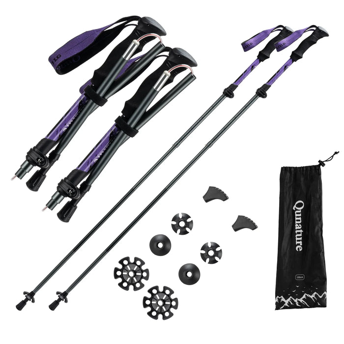 Foldable Lightweight Aluminum Trekking Pole with Adjustable Height