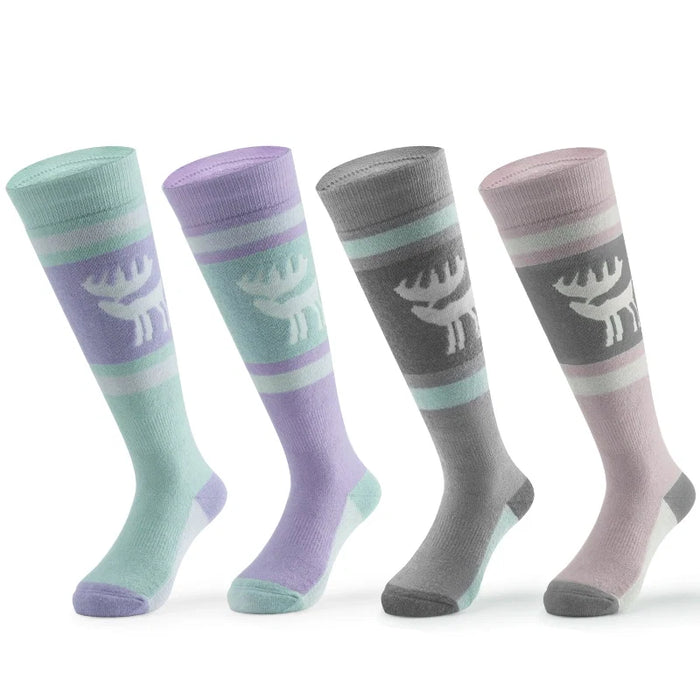 Kids Wool Blend Knee-high Thermal Ski and Snowboard Socks