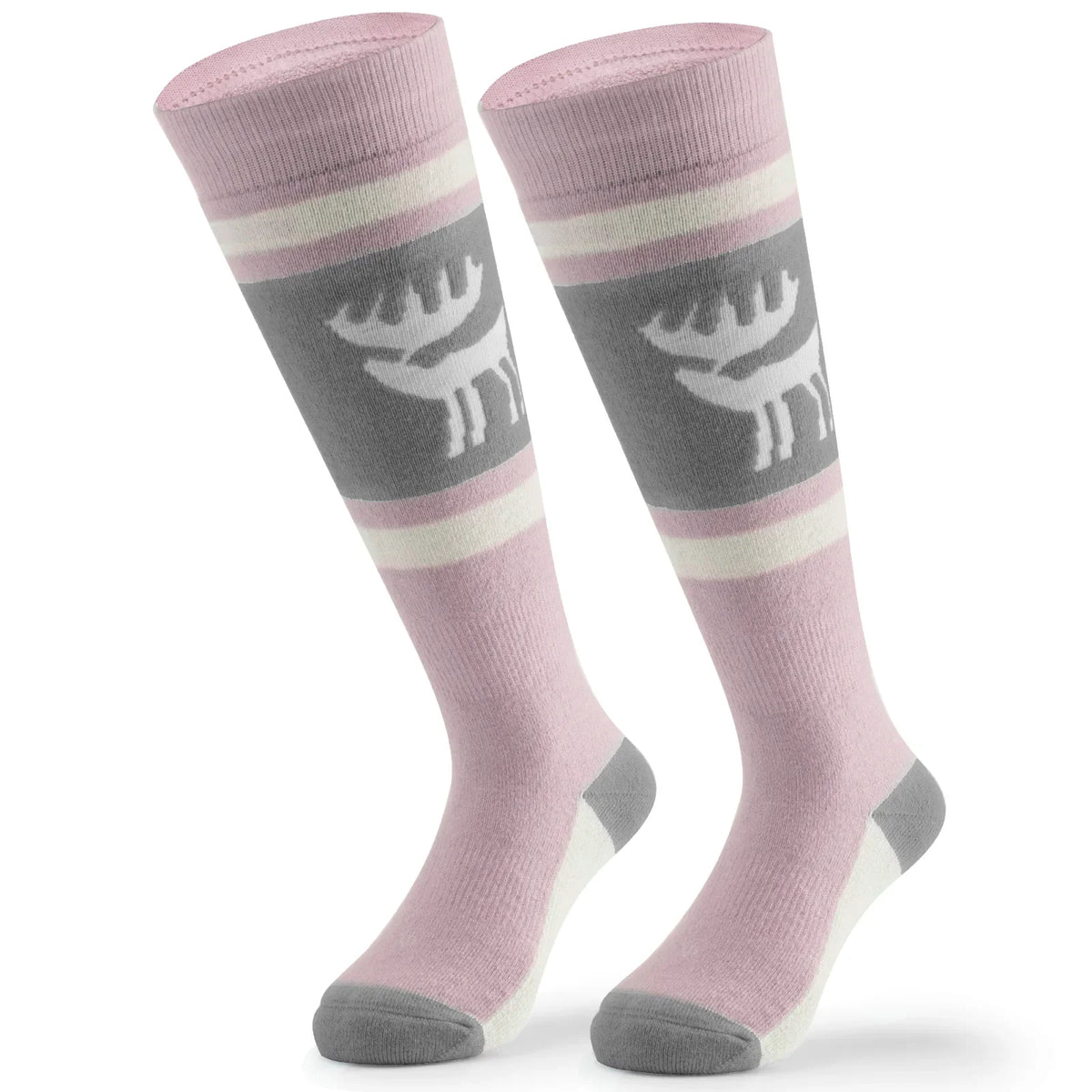 Wool Blend Kids Ski Socks, Knee-high Warm Thermal Snowboard Skating Socks for Boys & Girls