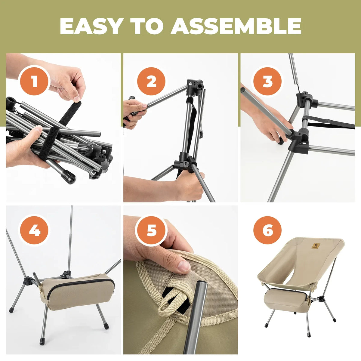 260 lb Folding Aluminum Camping Chair