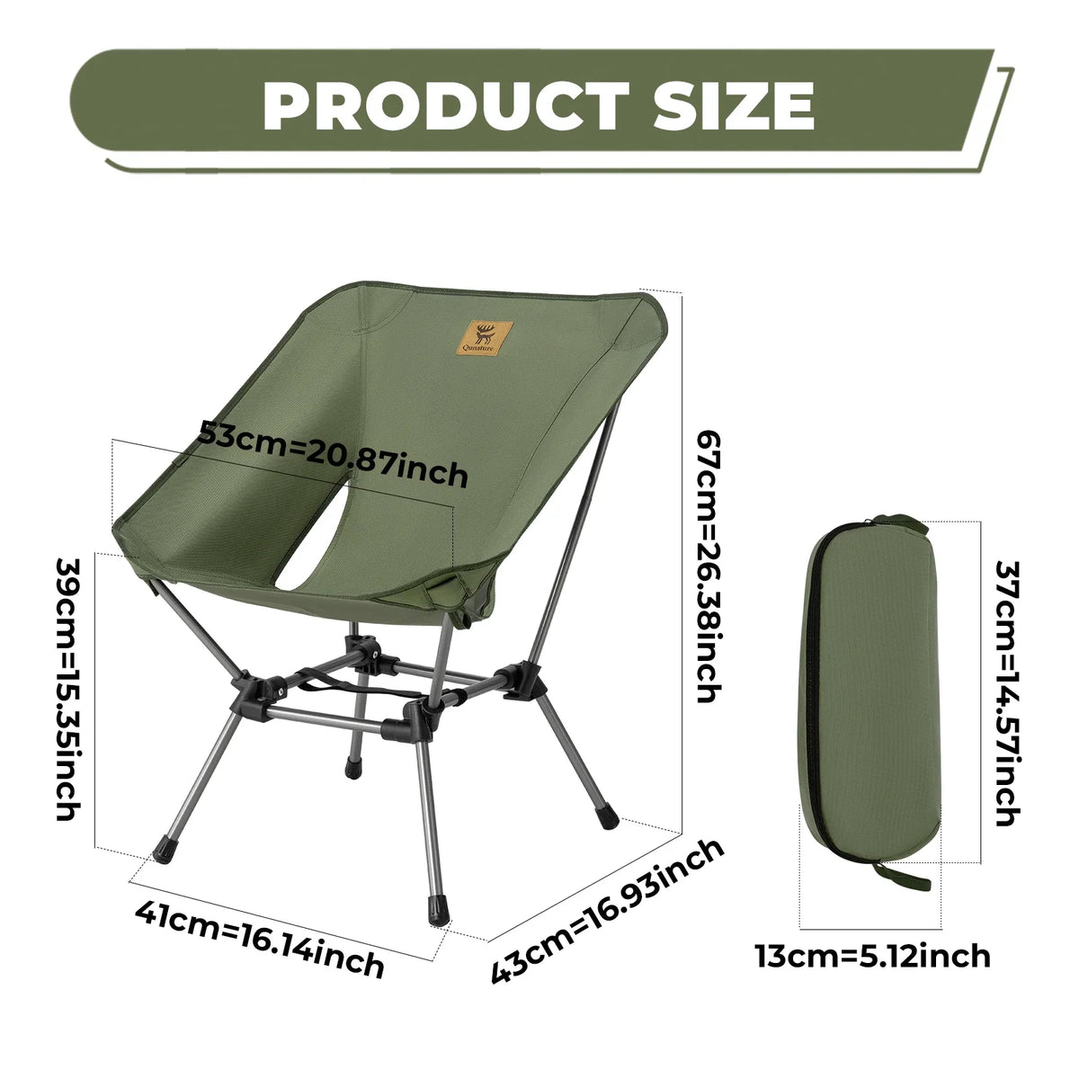 260 lb Folding Aluminum Camping Chair
