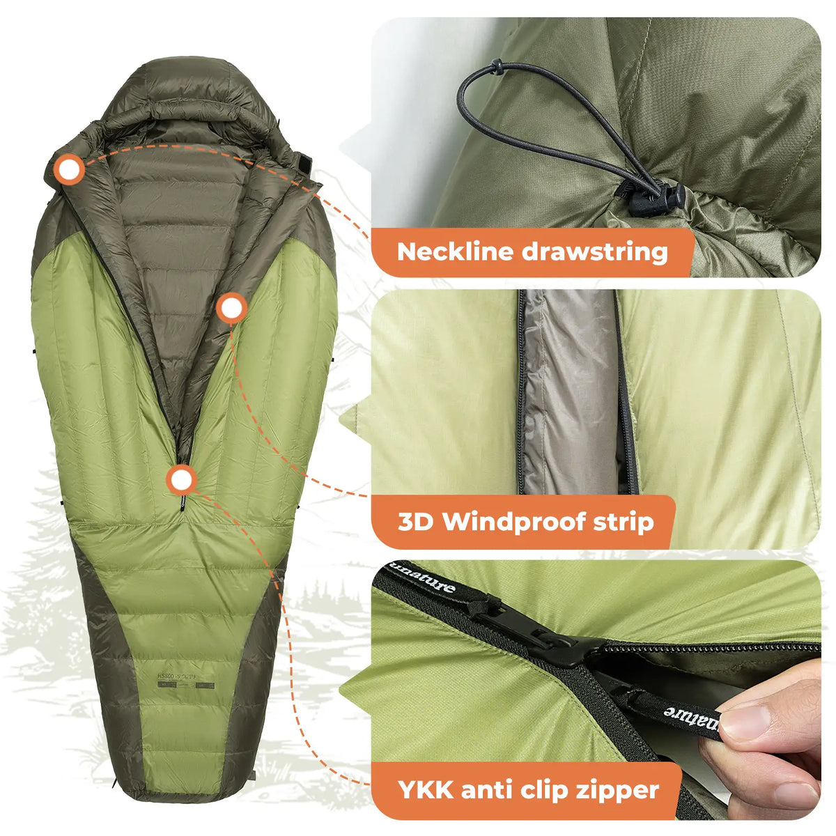 650 Fill Power Mummy Sleeping Bag - 23°F