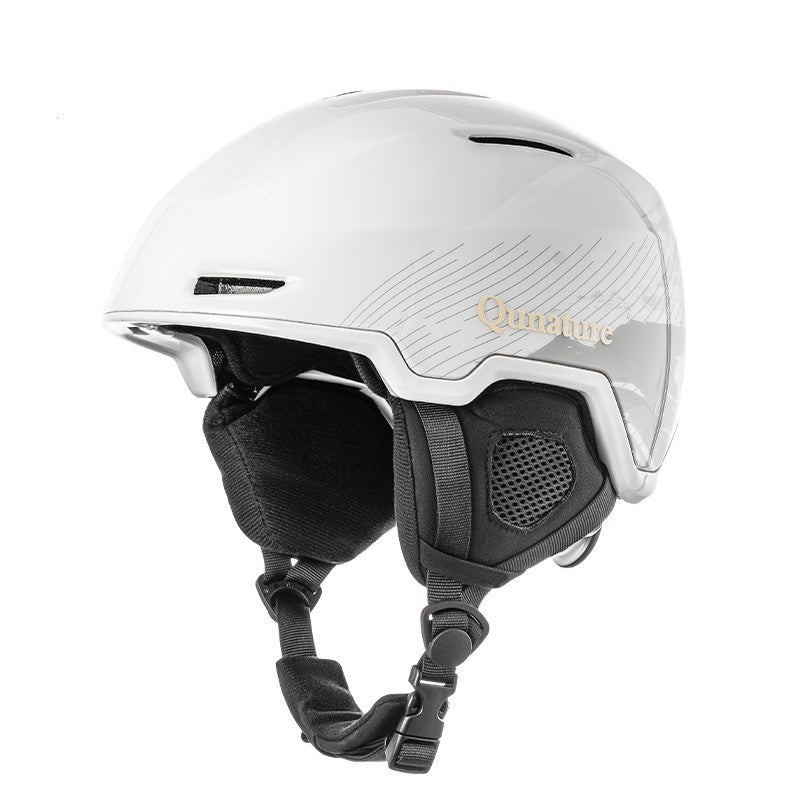 Ski Helmet with Adjustable Ventilation and Detachable Liner