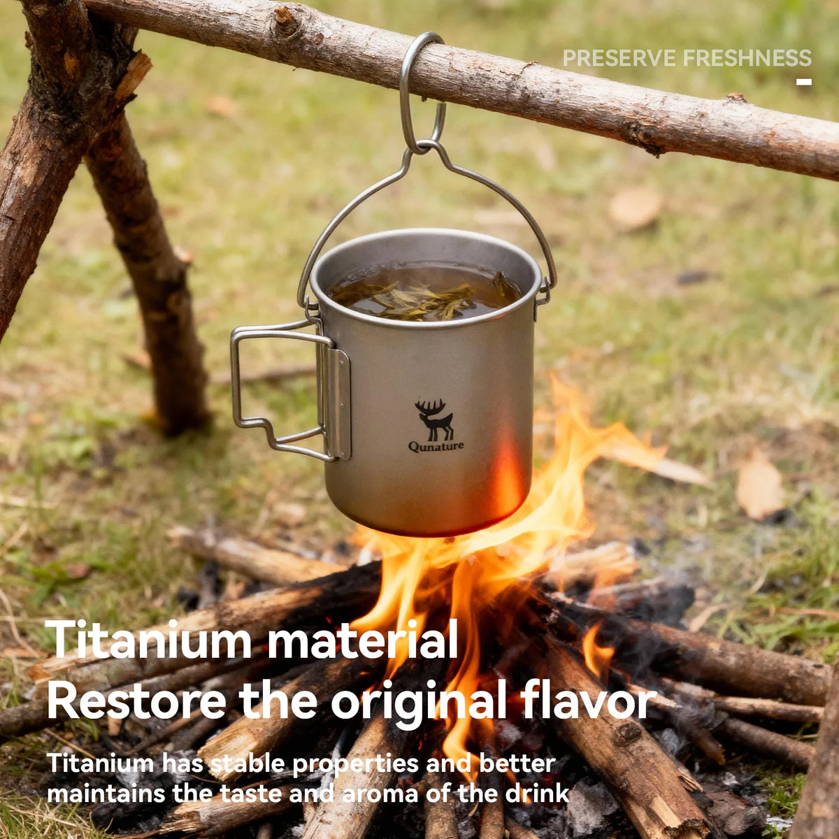 Ultralight Titanium Camping Mug 750 ml