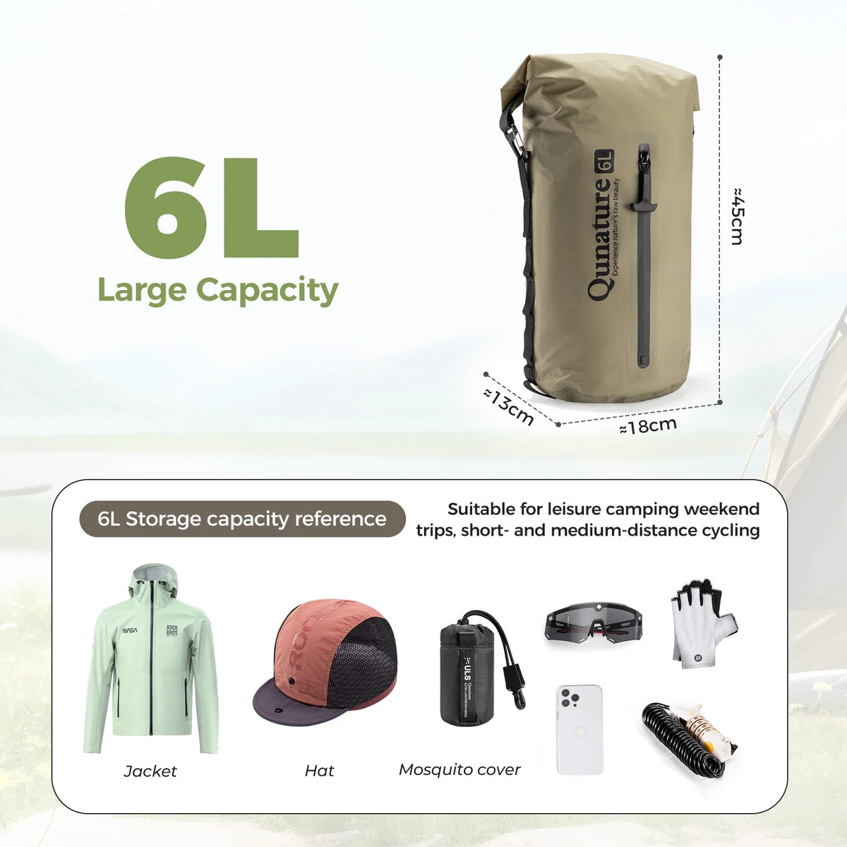 Ultralight & Waterproof Compression Bag for Backpacking 3L/6L/12L
