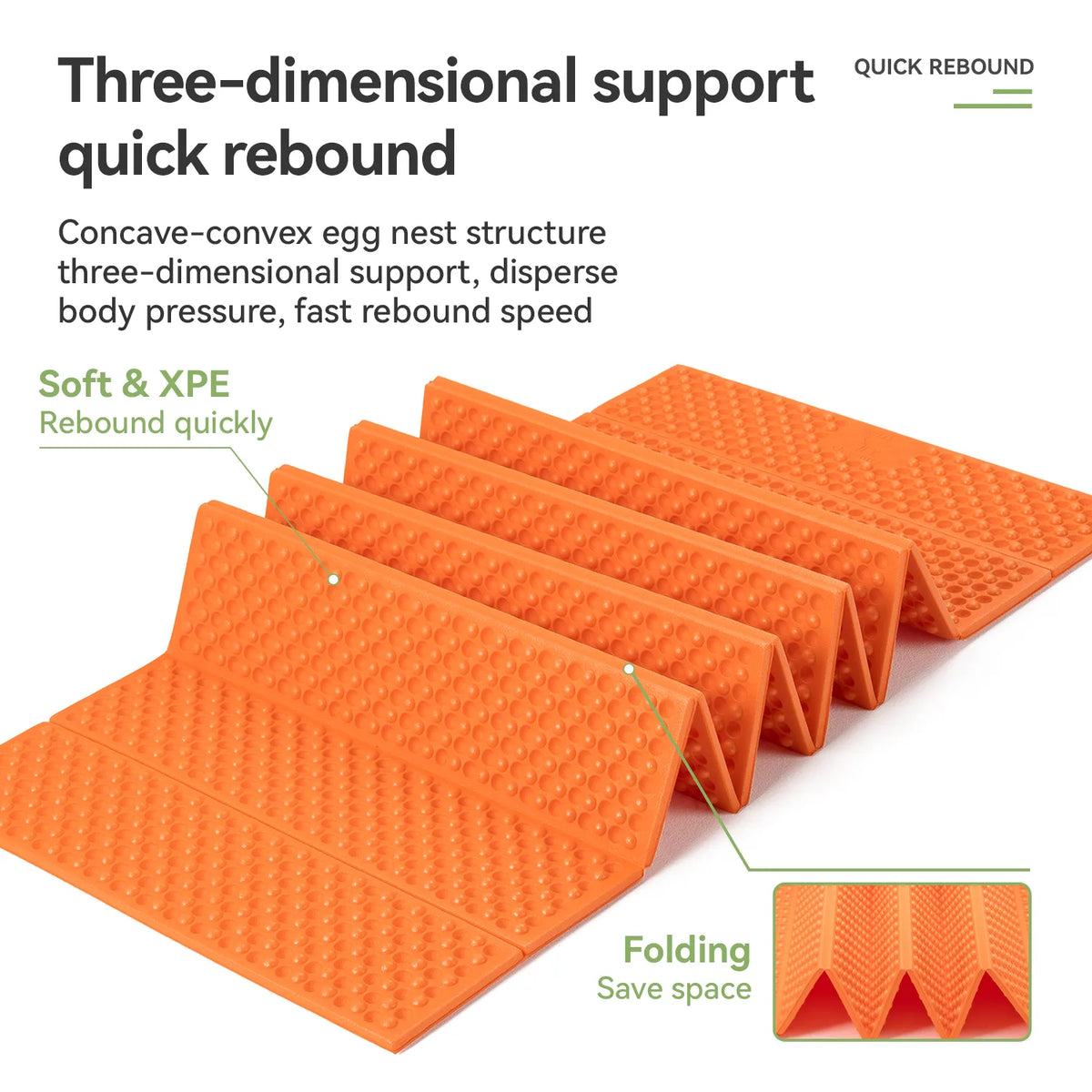 Ultralight Folding Sleeping Pad - R-Value 1.8