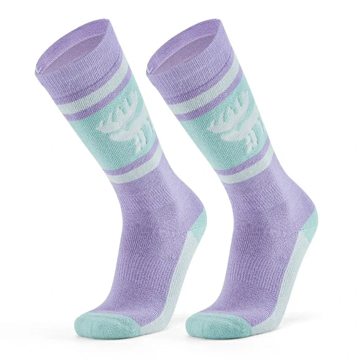 Wool Ski Socks with Winter Warmth and Shock Absorption