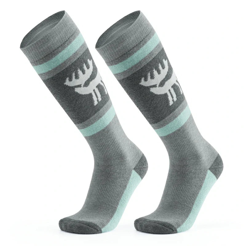 Wool Ski Socks Winter Warmth Shock Absorption for Skiing Comfort
